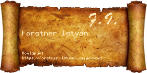 Forstner István névjegykártya