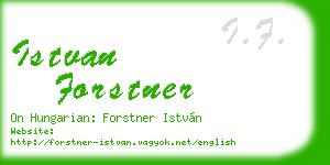 istvan forstner business card